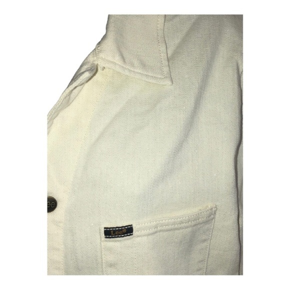 Lee union alls cream gold shimmery overalls jumpsuit unionsuit size large new - Picture 12 of 15